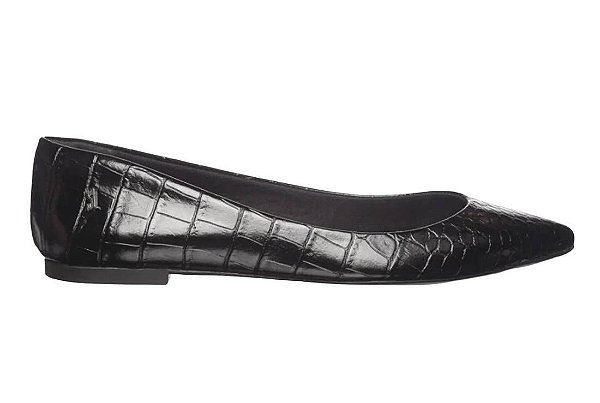 Sapatilha Feminina Santa Lolla Croco Preta - 00DA
