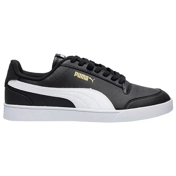 Tênis Masculino Puma Shuffle Black White Team Gold 382141