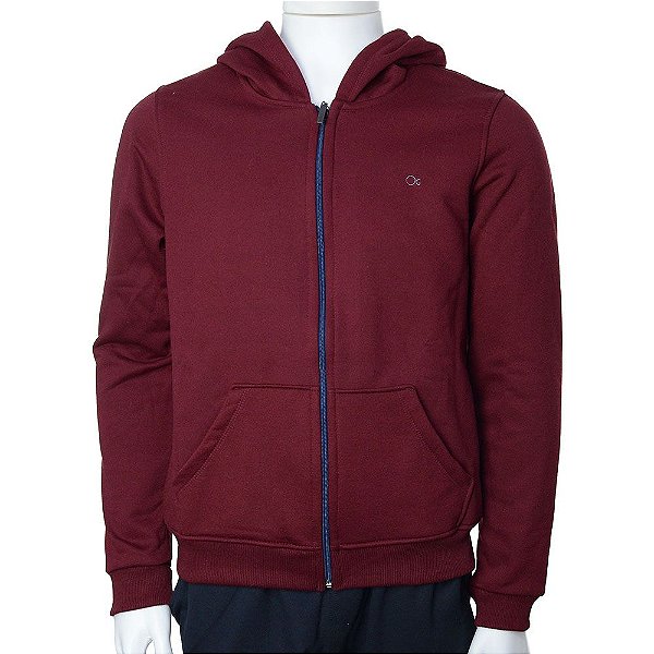 Jaqueta Masculina Ogochi Essencial Moletom Bordô - 026450