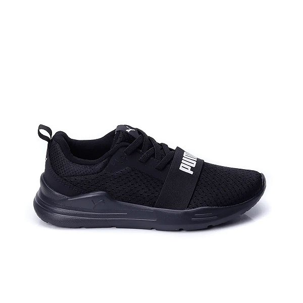 Tênis Infantil Puma Wired Run Black White - 3843