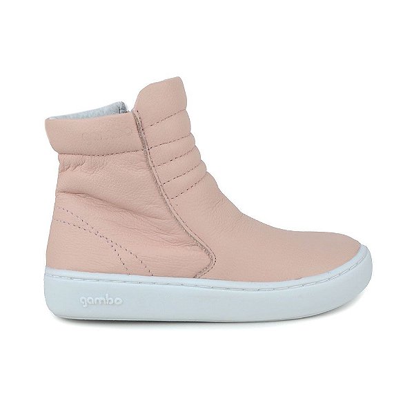 Bota Infantil Feminina Gambo Couro Blush Rosa - BTB5101