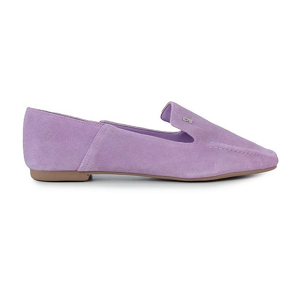 Sapato Feminino Santa Lolla Mocassim Camurça Violeta 03E2288