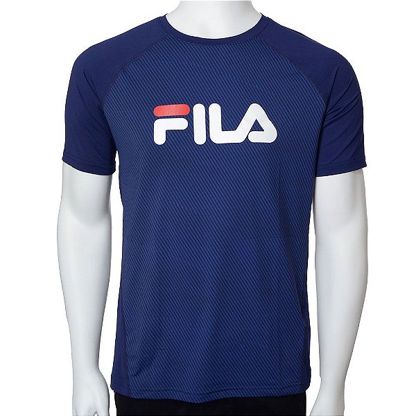 Camiseta Masculina Fila Pro Azul Marinho - F11R0