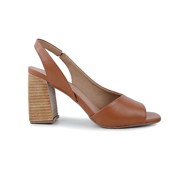 Sandalia Feminina Lugo Couro Venetto Carmel Marrom - 0289