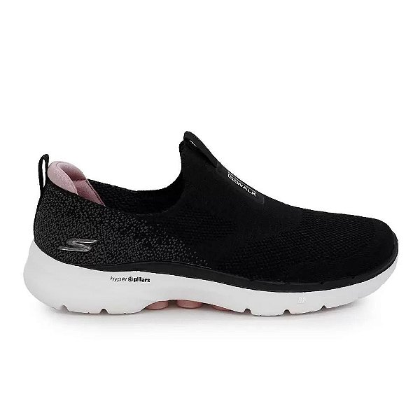 Tênis Feminino Skechers Go Walk 6 Glimmering Preto - 124502