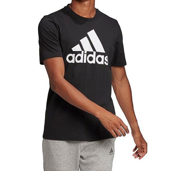 Camiseta Masculina Adidas Logo Preta - Gk9120