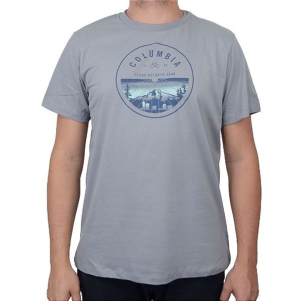 Camiseta Masculina Columbia Cycling Gear Cinza - 321001