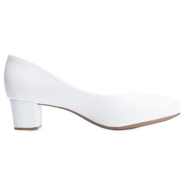 Sapato Feminino Beira Rio Scarpin Branco - 4777