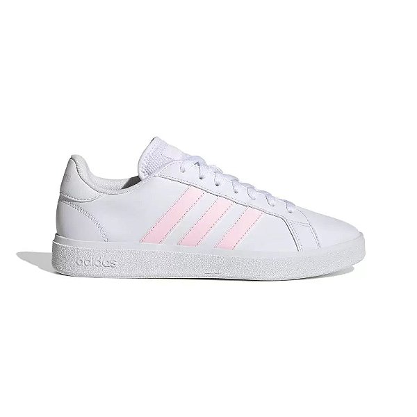 Tênis Feminino Adidas Grand Court Base 2.0 Branco Pink GW926