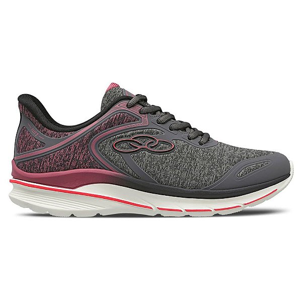 Tênis Feminino Olympikus Flit Cinza Hibisco - 4328