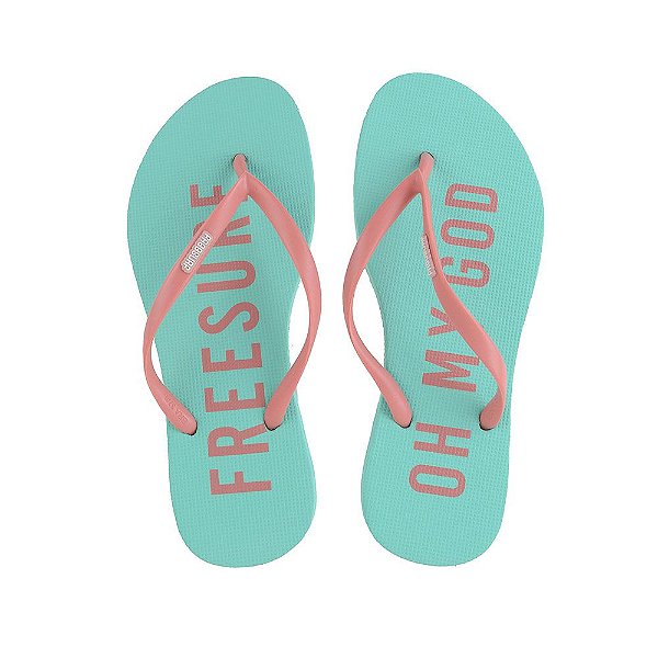 Chinelo Feminino Freesurf Oh My God Verde Claro - 1227