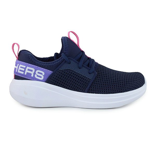 Tênis Infantil Feminino Skechers Go Run Fast Marinho E-85400