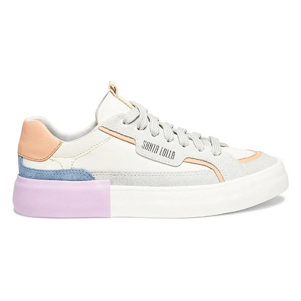 Tênis Feminino Santa Lolla Camurça Alvejado Colorido - 0548