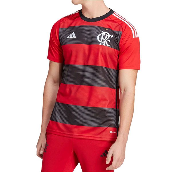 Camisa Masculina Adidas Flamengo Vermelho e Preto - HS5184