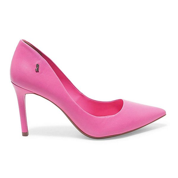Scarpin Feminino Santa Lolla Couro Soft Hibisco Rosa - 0285