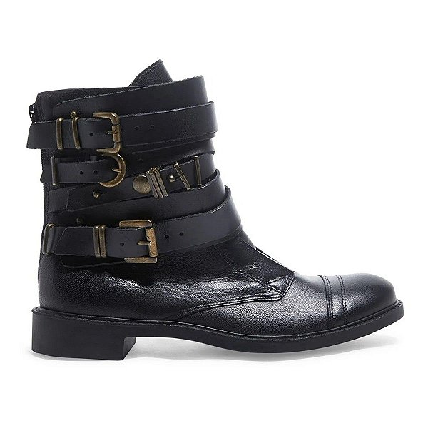 Bota Feminina Santa Lolla Couro Premium Preta - 8400