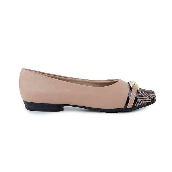 Sapato Feminino Piccadilly Marrom Preto - 250206