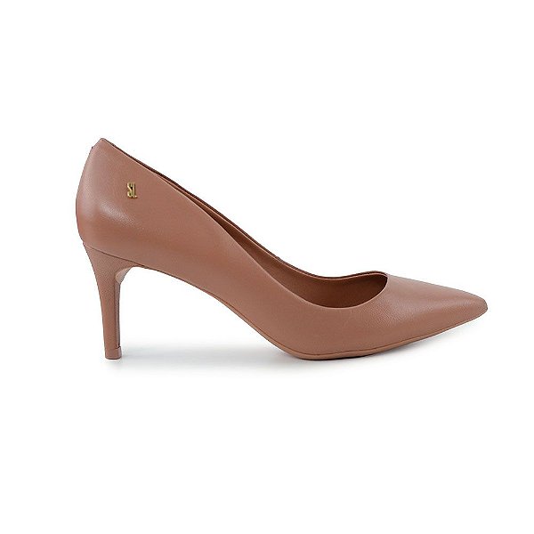 Scarpin Feminino Santa Lolla Couro Soft Bege - 0283