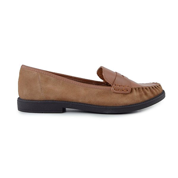 Sapato Feminino Giulia Domna Mocassim Marrom -  254012