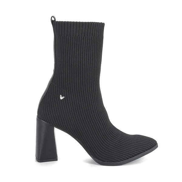 Bota Feminina Mississipi Cano Médio Malha Preta - Q8505