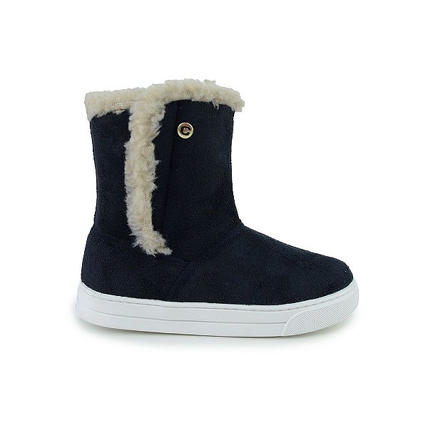 Bota Infantil Feminina Conceito Urbano Forrada L Preta 4405