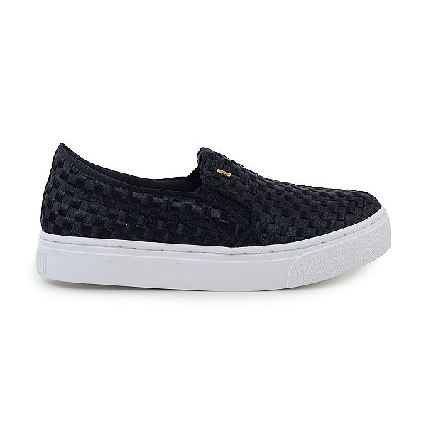 Tênis Feminino Santa Lolla Slip On Tressê Preto - 01AC