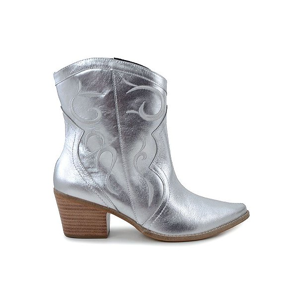 Bota Feminina Cecconello Country Cristal Prata - 2146005