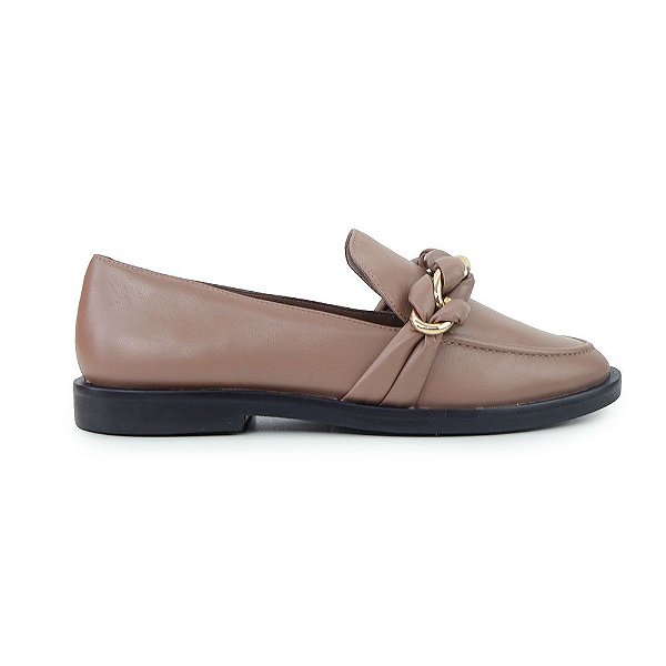 Sapato Feminino Carrano Mocassim Mestiço Marrom - 214046
