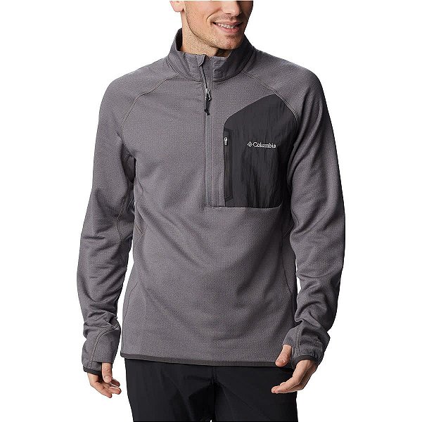 Jaqueta Masculina Columbia Triple Canyon Half Zip Cinza 2031