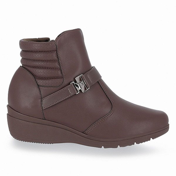 Bota Feminina Piccadilly Anabela Marrom Madeira - 117107