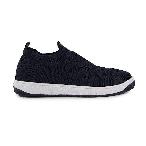 Tênis Feminino Giulia Domna Slip On Knit Preto - 0107