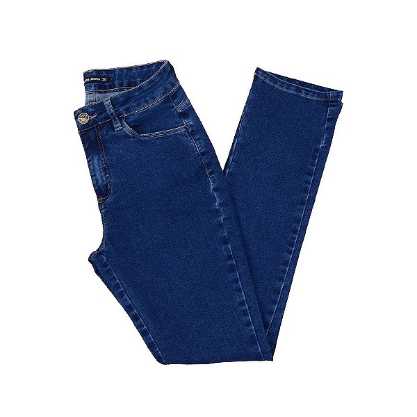 Calça Jeans Feminina Recuzza Reta Azul - 10622 - Estrela Mix - Uma