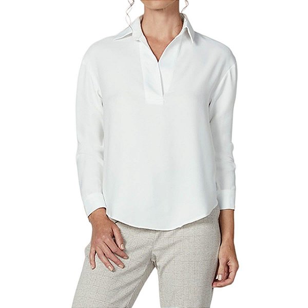 Camisa Feminina Dudalina ML Decote V Off White - 530110 - Estrela Mix - Uma  Loja Completa