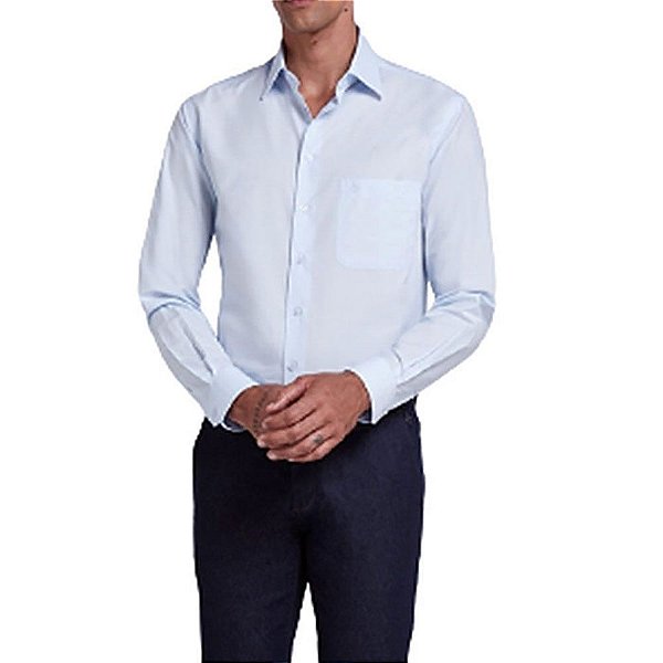 Camisa Masculina Dudalina ML Comfort Azul Claro - 53010 - Estrela Mix - Uma  Loja Completa
