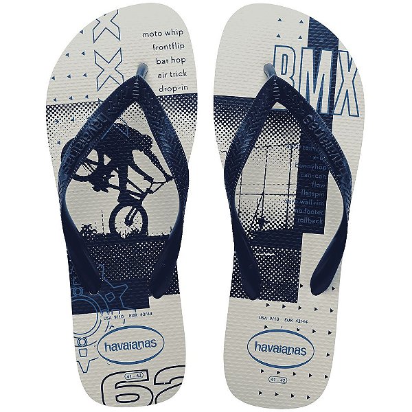 Chinelo Masculino Havaianas Top Athletic Branco Marinho 4141