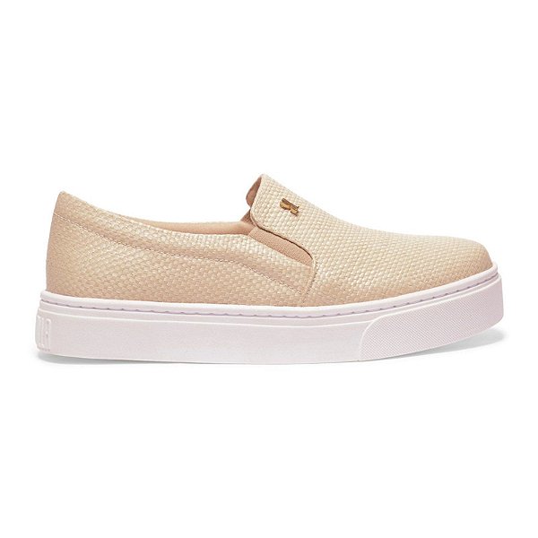 Tênis Feminino Santa Lolla Slip On Bege Natural - 01AC