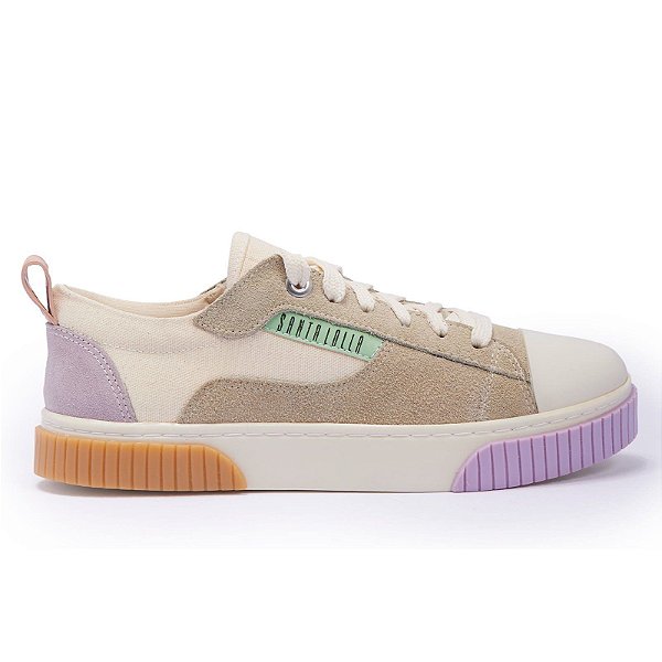 Tênis Feminino Santa Lolla Brida Flat Bege Cru - 05B4