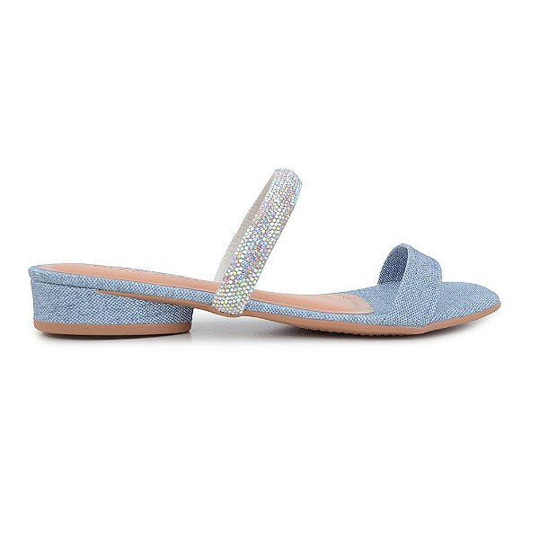 Rasteira Feminina Ramarim Azul Jeans Plus -  2323