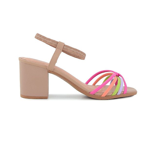 Sandália Feminina Ramarim Multicolors Bege - 31204