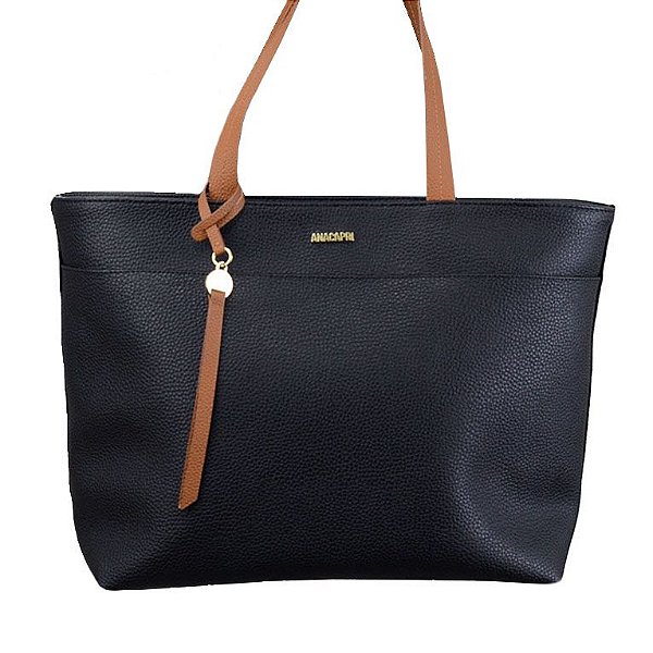 Bolsa Feminina Anacapri Shopping Ombro Preta - C50012