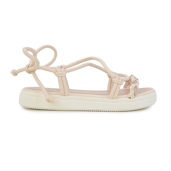 Sandália Feminina Mississipi Flatform Baunilha - Q9322