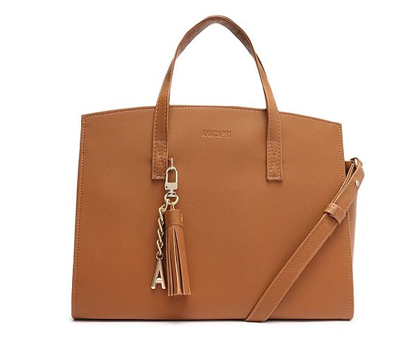 Bolsa Feminina Anacapri Tote Barbicacho Grande Marrom C50001
