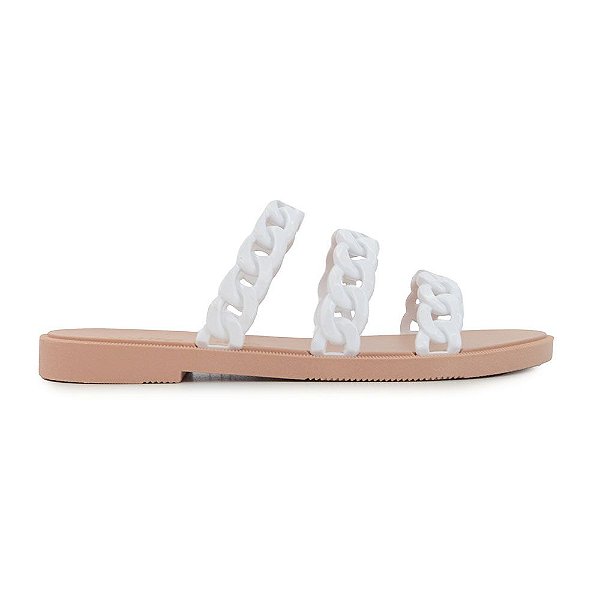 Chinelo Feminino Petite Jolie Cleo Branco - PJ6483