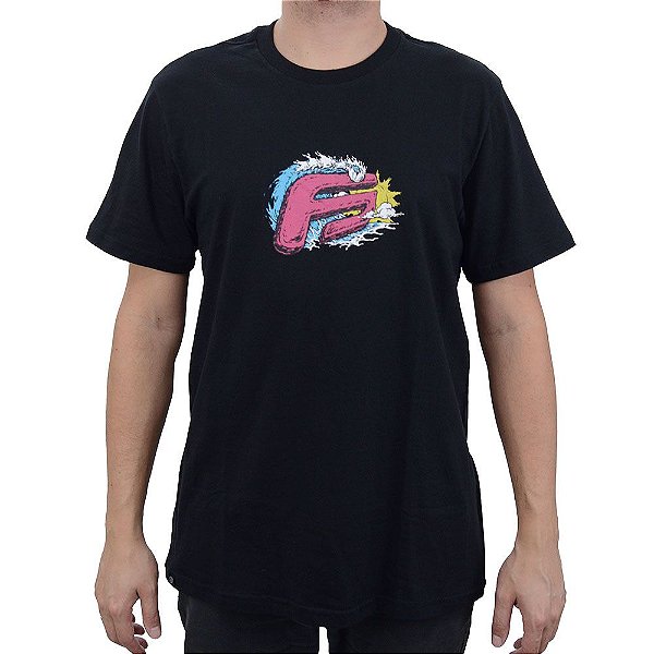 Camiseta Masculina Freesurf MC logo Preto - 110407113