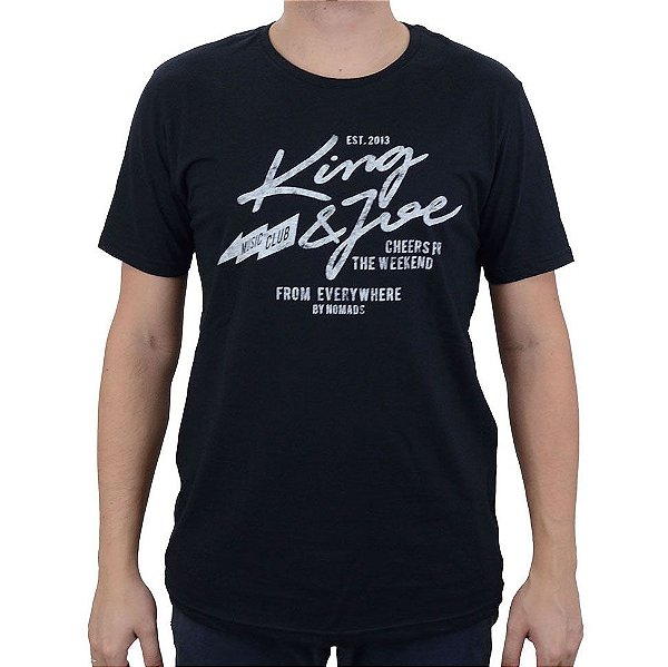 Camiseta Masculina King&Joe Slim Preta - CA21012