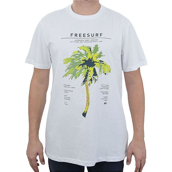 Camiseta Masculina Freesurf MC Branca - 110405