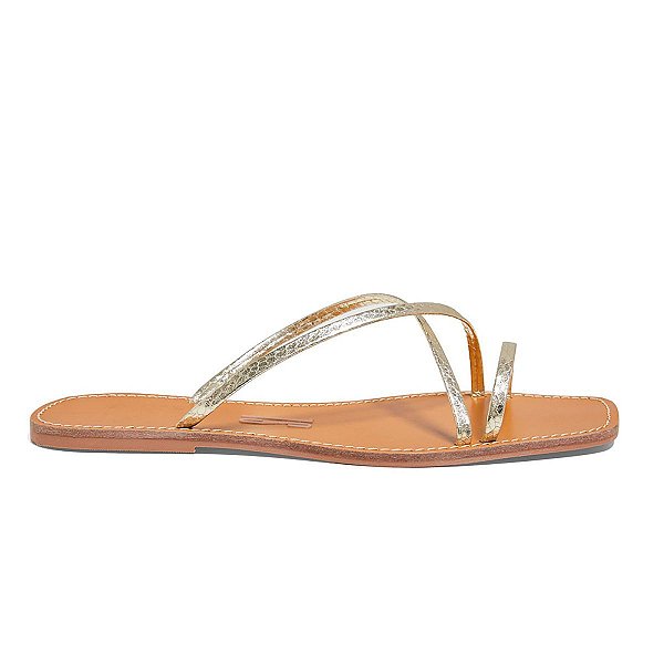 Rasteira Feminina Santa Lolla Cobra Ouro Light - 06B0