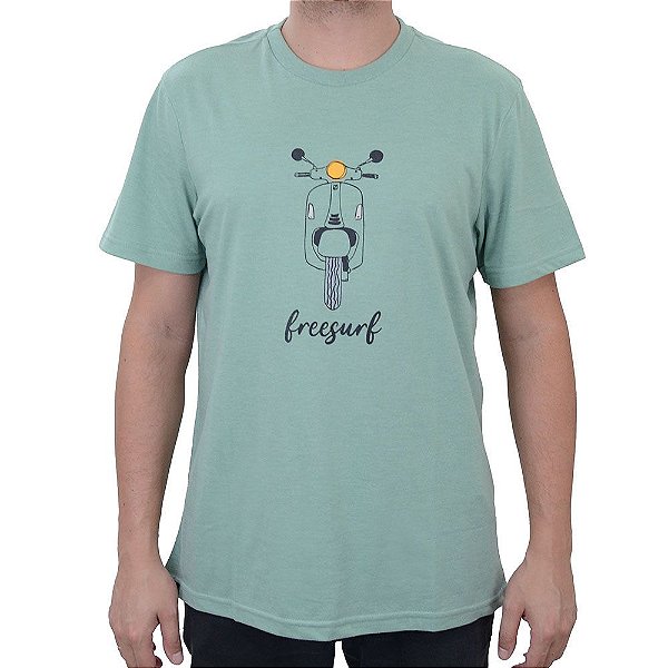 Camiseta Freesurf Masculina Art-shirt Vespa Verde - 1104