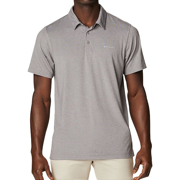 Camisa Polo Masculina Columbia Tech Trail Cinza - 1768