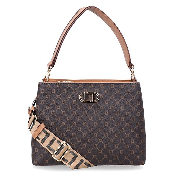 Bolsa Feminina Luz da Lua Tote Monograma Marrom - 2000261